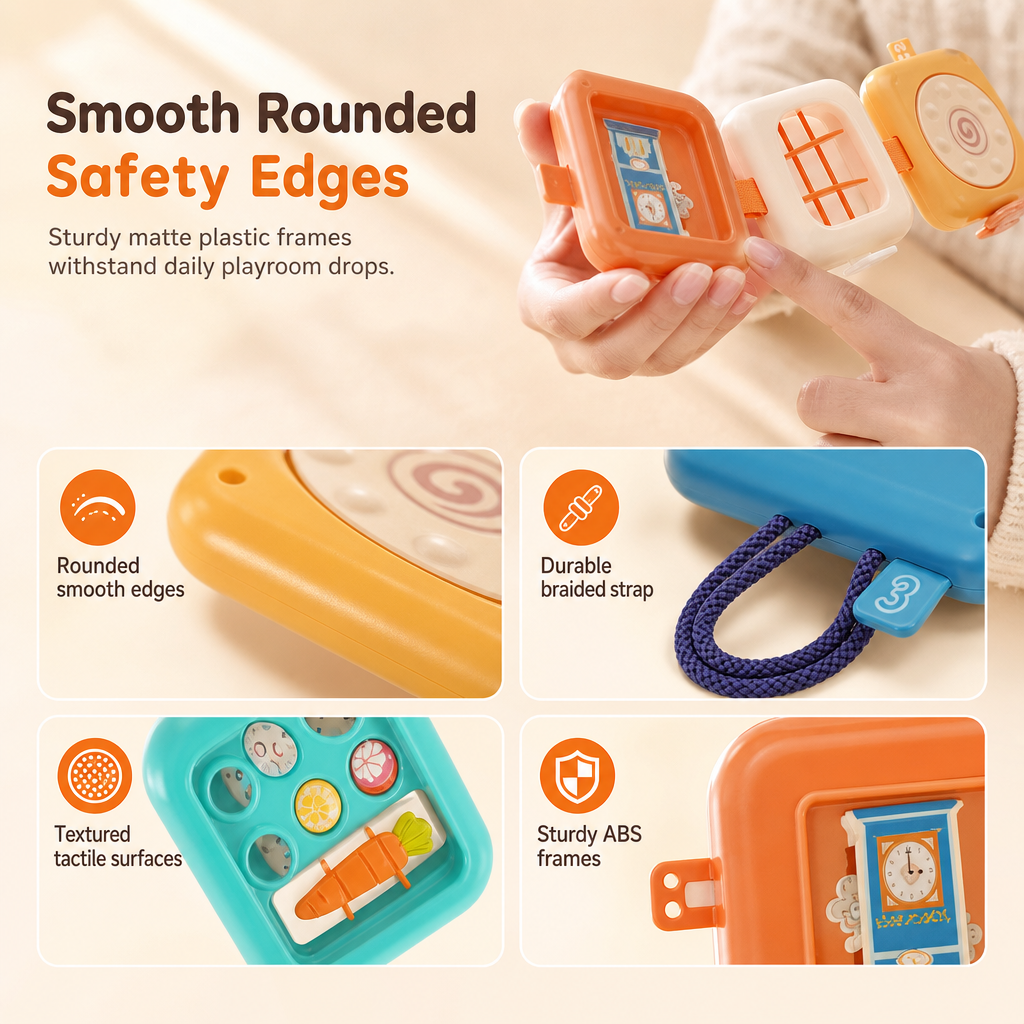 Emphasize development: ✨ Palla Attività Sensoriale Impilabile – 5 Lati di Gioco, Pulsanti e Ingranaggi – Bordi Lisci e Sicuri – Perfetta per Viaggi e Gioco! 50% OFF 🧸