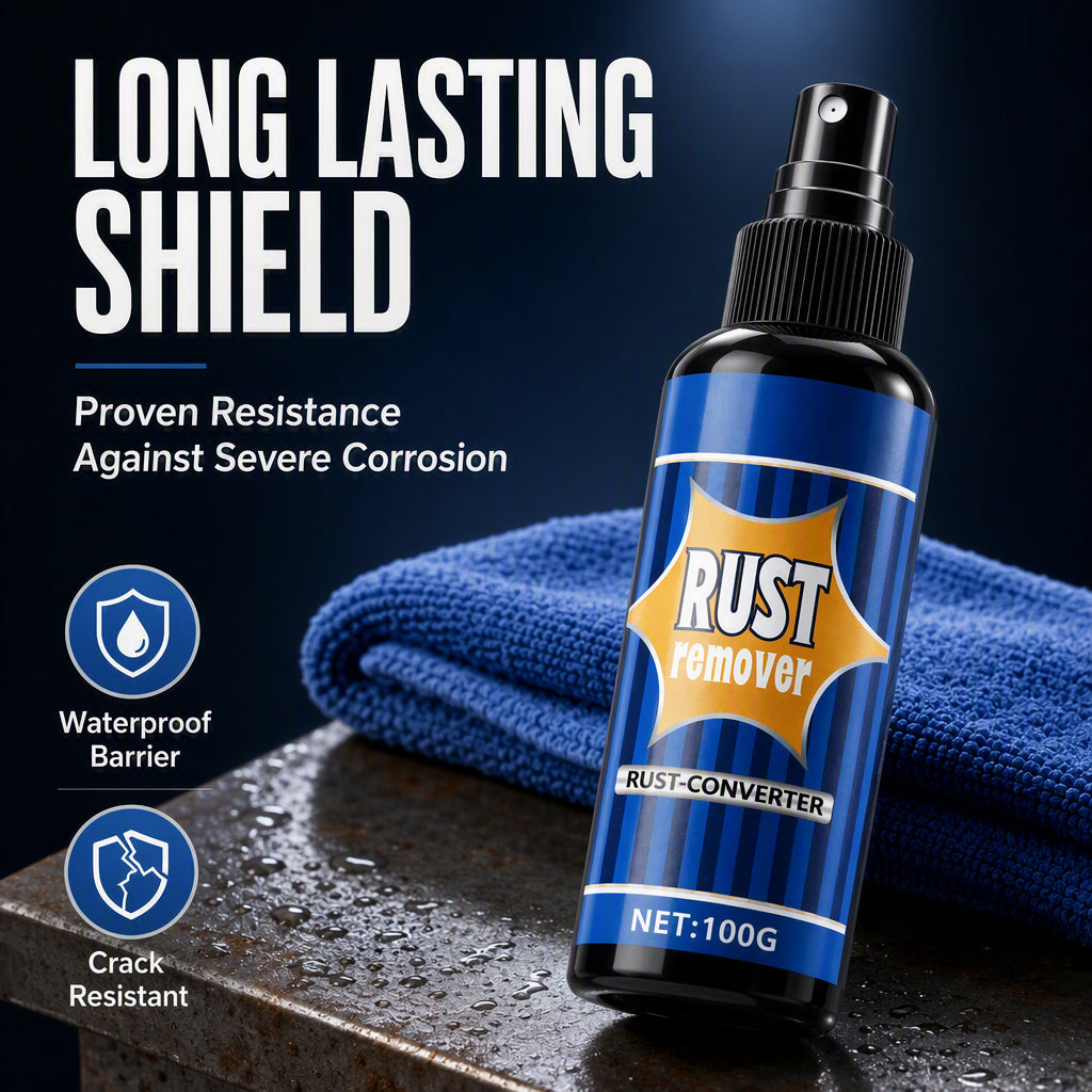 Spray antiruggine 100g ⚗️🔧💨, formula convertitrice che penetra negli strati ossidati, con ugello a spruzzo confortevole, rimuovi la ruggine dai tuoi utensili e parti auto senza sforzo.