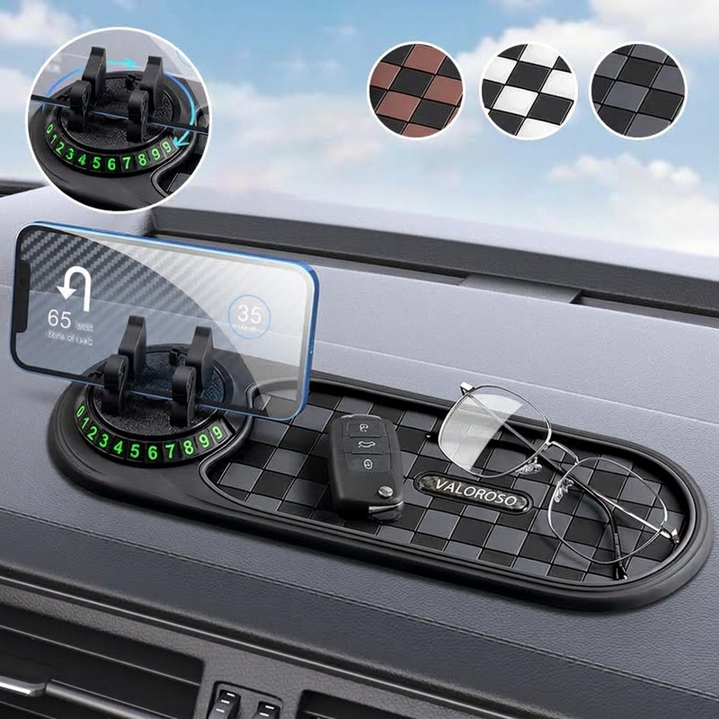 ⏳ OFFERTA LIMITATA SCONTO 50%! 🚗 Tappetino Antiscivolo Cruscotto Auto 360°! ✅ Recensioni verificate! 🔥Supporto telefono + clip cavi + adesivi numeri inclusi, 🚙anti-scivolo anche su strade sconnesse!