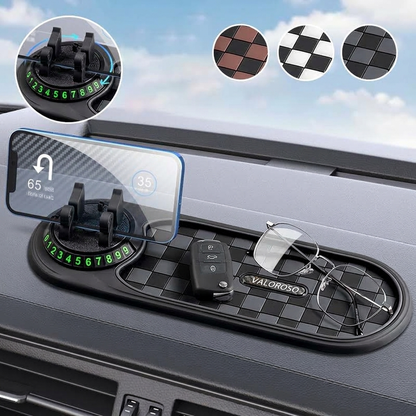 ⏳ OFFERTA LIMITATA SCONTO 50%! 🚗 Tappetino Antiscivolo Cruscotto Auto 360°! ✅ Recensioni verificate! 🔥Supporto telefono + clip cavi + adesivi numeri inclusi, 🚙anti-scivolo anche su strade sconnesse!