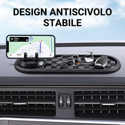 ⏳ OFFERTA LIMITATA SCONTO 50%! 🚗 Tappetino Antiscivolo Cruscotto Auto 360°! ✅ Recensioni verificate! 🔥Supporto telefono + clip cavi + adesivi numeri inclusi, 🚙anti-scivolo anche su strade sconnesse!