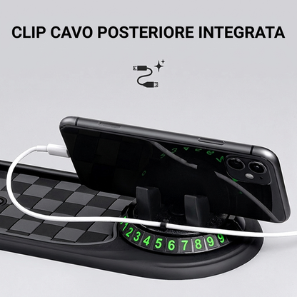 ⏳ OFFERTA LIMITATA SCONTO 50%! 🚗 Tappetino Antiscivolo Cruscotto Auto 360°! ✅ Recensioni verificate! 🔥Supporto telefono + clip cavi + adesivi numeri inclusi, 🚙anti-scivolo anche su strade sconnesse!