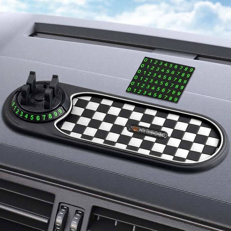 ⏳ OFFERTA LIMITATA SCONTO 50%! 🚗 Tappetino Antiscivolo Cruscotto Auto 360°! ✅ Recensioni verificate! 🔥Supporto telefono + clip cavi + adesivi numeri inclusi, 🚙anti-scivolo anche su strade sconnesse!