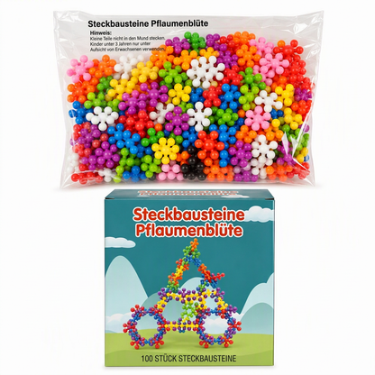 Blocchi 3D Fiocco di Neve 🧩🎨📐 Realizzati in plastica PP levigata con doppio incastro, questi blocchi disponibili in set da 100 a 600 pezzi permettono di creare strutture tridimensionali stabili e sviluppare la fantasia manuale del bambino.