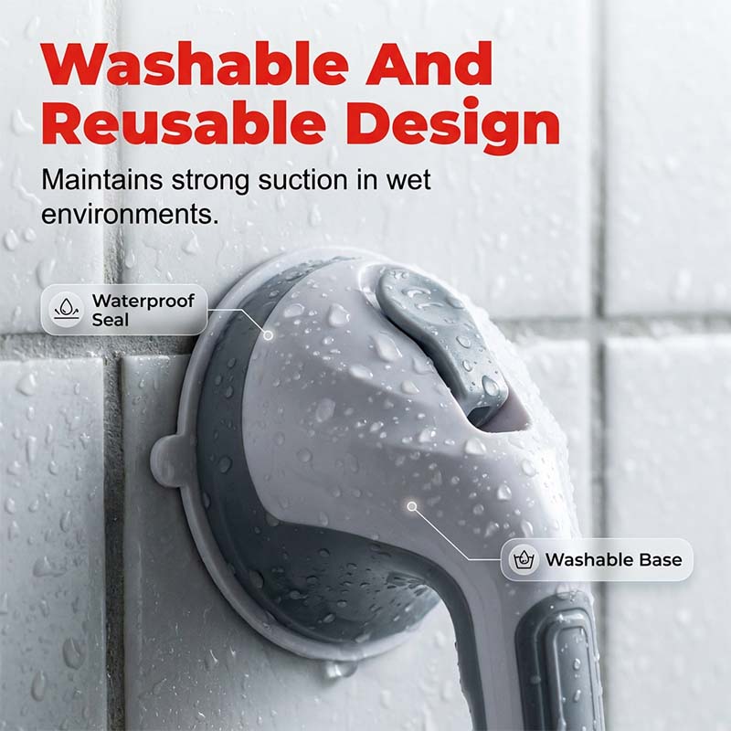 Maniglia Anticaduta per Bagno 🏡🔧🎨 Si fissa senza attrezzi su superfici lisce e disponibile in più colori, offre un sicuro punto di appoggio a tutti i componenti della famiglia per prevenire cadute accidentali nel bagno.