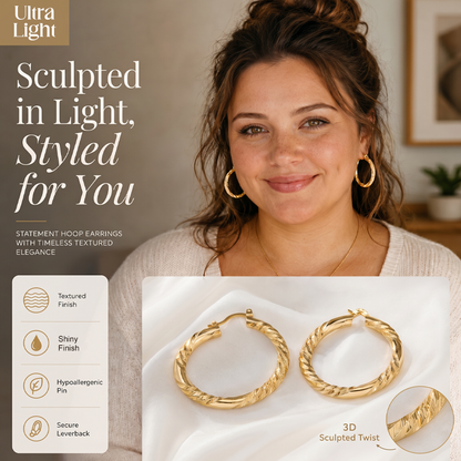 🔔 ORECCHINI A CERCHIO INTRECCIATI ✨💛 Il design scultoreo intrecciato e le due finiture disponibili si abbinano facilmente ai tuoi outfit di tutti i giorni, per valorizzare il tuo look personale in ogni contesto.