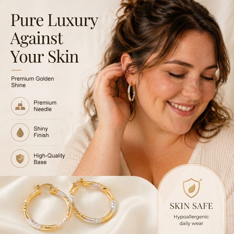 🔔 ORECCHINI A CERCHIO INTRECCIATI ✨💛 Il design scultoreo intrecciato e le due finiture disponibili si abbinano facilmente ai tuoi outfit di tutti i giorni, per valorizzare il tuo look personale in ogni contesto.