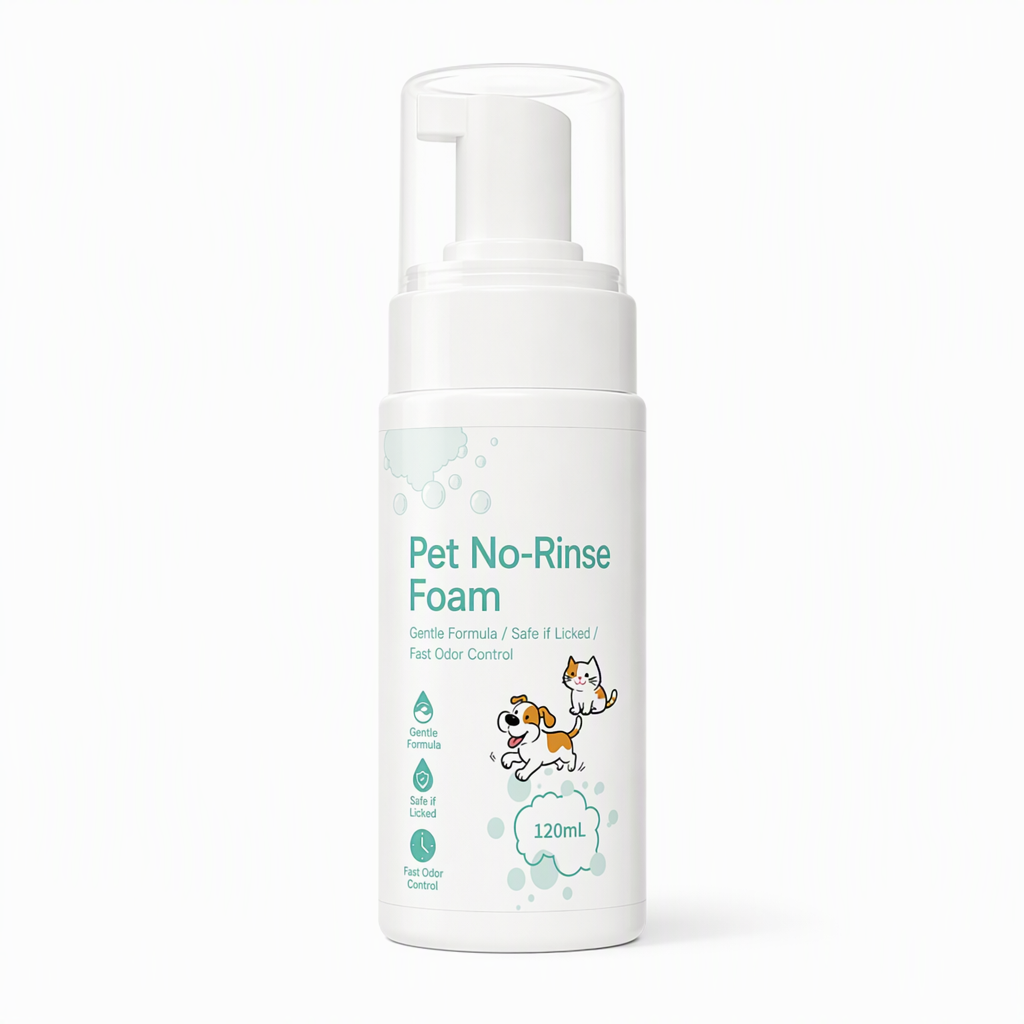 🐶Mousse Detergente Senza Acqua per Animali ✨🐾⚡ Realizzata con formula botanica antibatterica da 120ml, pulisce istantaneamente sporchi e macchie senza acqua, permettendoti di toelettare il tuo pet velocemente senza causare stress.