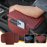 Cuscino per Bracciolo Auto 🚗🪑💼 Con nucleo in schiuma ad alta densità e base antiscivolo, questo rivestimento in PU impermeabile sostiene il braccio durante lunghi tragitti e la tasca laterale conserva piccoli oggetti per una guida più confortevole.