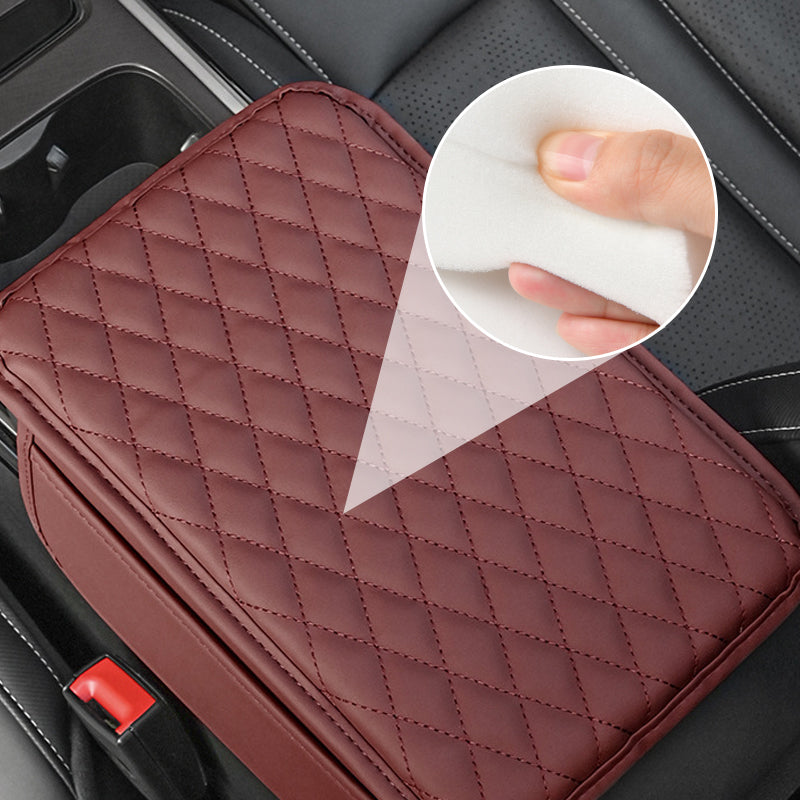 Cuscino per Bracciolo Auto 🚗🪑💼 Con nucleo in schiuma ad alta densità e base antiscivolo, questo rivestimento in PU impermeabile sostiene il braccio durante lunghi tragitti e la tasca laterale conserva piccoli oggetti per una guida più confortevole.