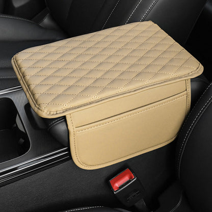 Cuscino per Bracciolo Auto 🚗🪑💼 Con nucleo in schiuma ad alta densità e base antiscivolo, questo rivestimento in PU impermeabile sostiene il braccio durante lunghi tragitti e la tasca laterale conserva piccoli oggetti per una guida più confortevole.
