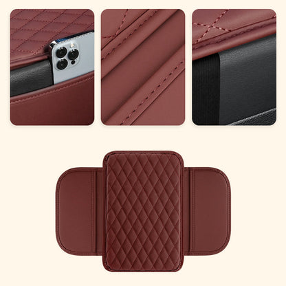 Cuscino per Bracciolo Auto 🚗🪑💼 Con nucleo in schiuma ad alta densità e base antiscivolo, questo rivestimento in PU impermeabile sostiene il braccio durante lunghi tragitti e la tasca laterale conserva piccoli oggetti per una guida più confortevole.