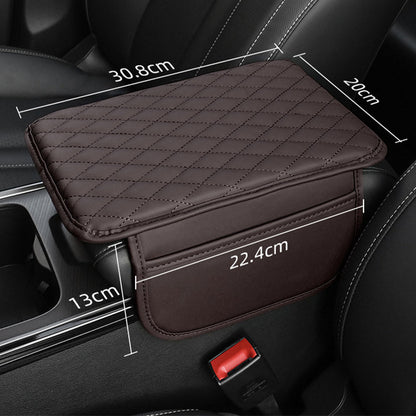 Cuscino per Bracciolo Auto 🚗🪑💼 Con nucleo in schiuma ad alta densità e base antiscivolo, questo rivestimento in PU impermeabile sostiene il braccio durante lunghi tragitti e la tasca laterale conserva piccoli oggetti per una guida più confortevole.