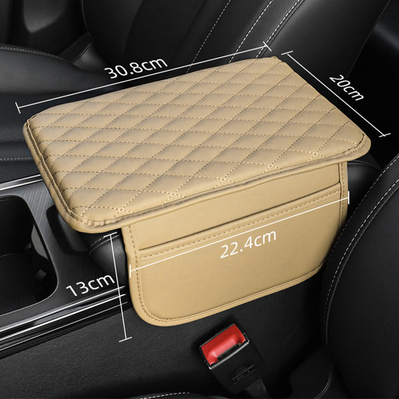 Cuscino per Bracciolo Auto 🚗🪑💼 Con nucleo in schiuma ad alta densità e base antiscivolo, questo rivestimento in PU impermeabile sostiene il braccio durante lunghi tragitti e la tasca laterale conserva piccoli oggetti per una guida più confortevole.