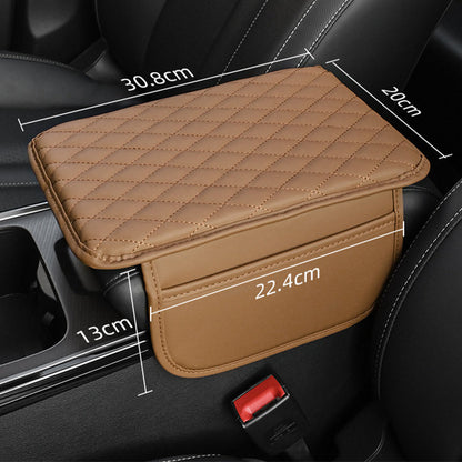 Cuscino per Bracciolo Auto 🚗🪑💼 Con nucleo in schiuma ad alta densità e base antiscivolo, questo rivestimento in PU impermeabile sostiene il braccio durante lunghi tragitti e la tasca laterale conserva piccoli oggetti per una guida più confortevole.