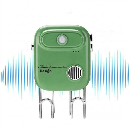 Promemoria Vocale Sensore Infrarosso 🎙️📏🏠 Dispositivo con registrazione vocale e sensore a 1,5 m, ganci integrati e installazione adesiva senza forare, attiva un messaggio personalizzato al tuo passaggio per ricordarti le cose prima di uscire.