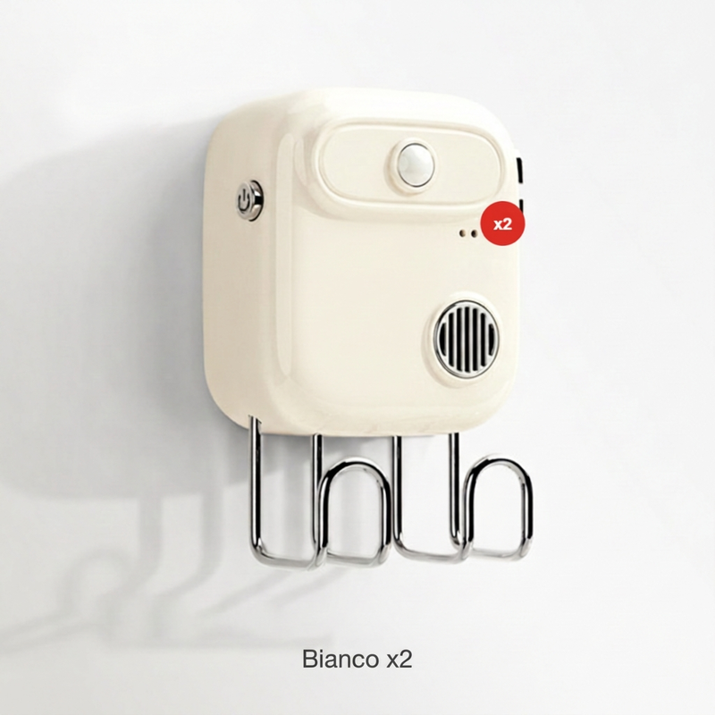 Promemoria Vocale Sensore Infrarosso 🎙️📏🏠 Dispositivo con registrazione vocale e sensore a 1,5 m, ganci integrati e installazione adesiva senza forare, attiva un messaggio personalizzato al tuo passaggio per ricordarti le cose prima di uscire.
