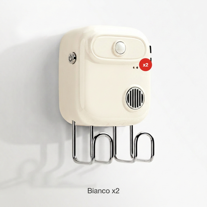 Promemoria Vocale Sensore Infrarosso 🎙️📏🏠 Dispositivo con registrazione vocale e sensore a 1,5 m, ganci integrati e installazione adesiva senza forare, attiva un messaggio personalizzato al tuo passaggio per ricordarti le cose prima di uscire.