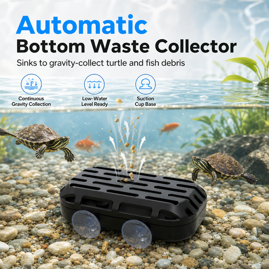 Raccoglitore Rifiuti per Vasca Acquatica 💧🧲⚙️ Progettato per acque basse, intrappola automaticamente i residui sul fondo, con corpo in ABS e ventose per un montaggio semplice e ridurre i tempi di pulizia della vasca.
