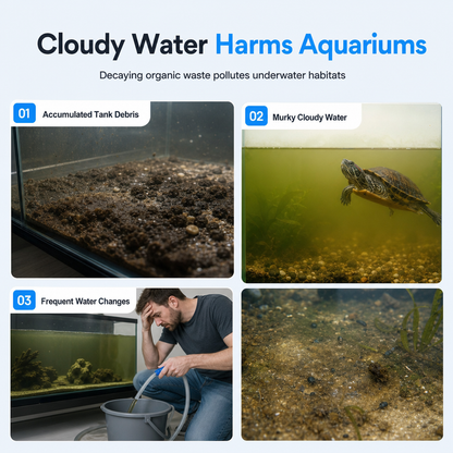 Raccoglitore Rifiuti per Vasca Acquatica 💧🧲⚙️ Progettato per acque basse, intrappola automaticamente i residui sul fondo, con corpo in ABS e ventose per un montaggio semplice e ridurre i tempi di pulizia della vasca.