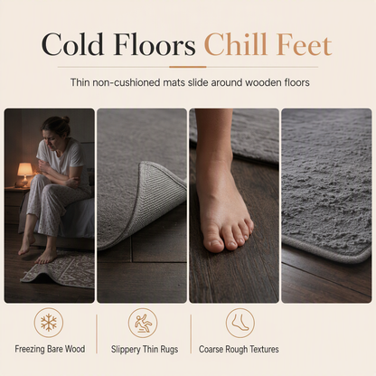 Tappeto Shaggy Velvet Morbidissimo 🏠🦶☁️ Il pelo alto in velluto isola il freddo del pavimento, base antiscivolo stabile, trama fitta senza pelucchi, lavabile, dona comfort costante nella tua stanza.