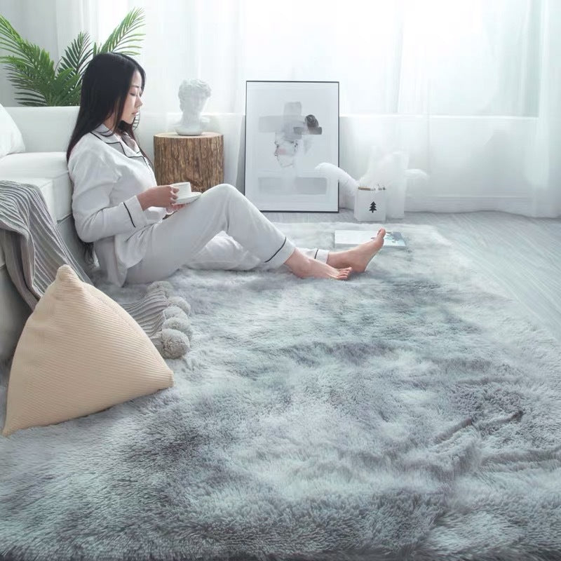 Tappeto Shaggy Velvet Morbidissimo 🏠🦶☁️ Il pelo alto in velluto isola il freddo del pavimento, base antiscivolo stabile, trama fitta senza pelucchi, lavabile, dona comfort costante nella tua stanza.