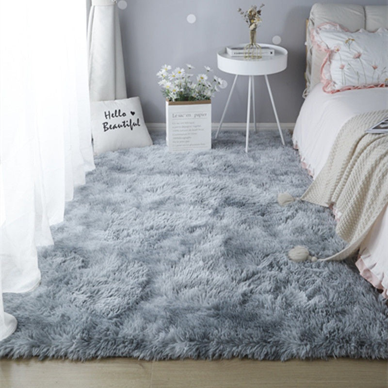 Tappeto Shaggy Velvet Morbidissimo 🏠🦶☁️ Il pelo alto in velluto isola il freddo del pavimento, base antiscivolo stabile, trama fitta senza pelucchi, lavabile, dona comfort costante nella tua stanza.