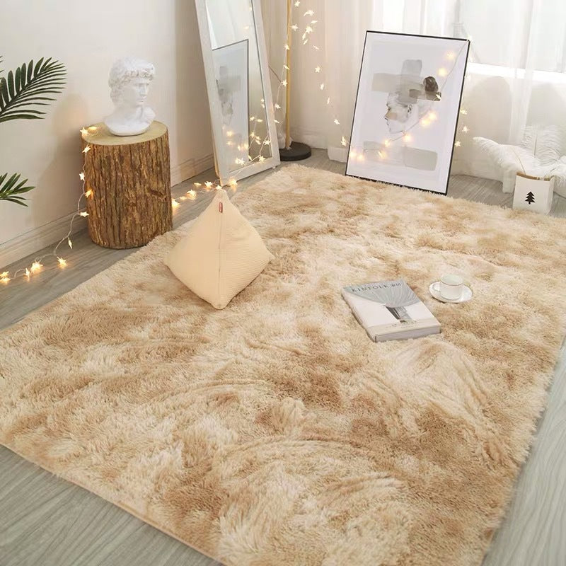 Tappeto Shaggy Velvet Morbidissimo 🏠🦶☁️ Il pelo alto in velluto isola il freddo del pavimento, base antiscivolo stabile, trama fitta senza pelucchi, lavabile, dona comfort costante nella tua stanza.
