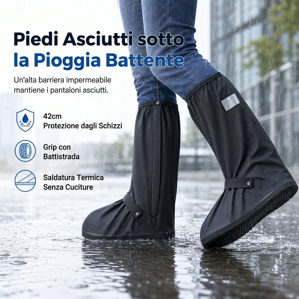 Copriscarpe Impermeabili Alti 42 cm 🌧️🛵🚶‍♂️