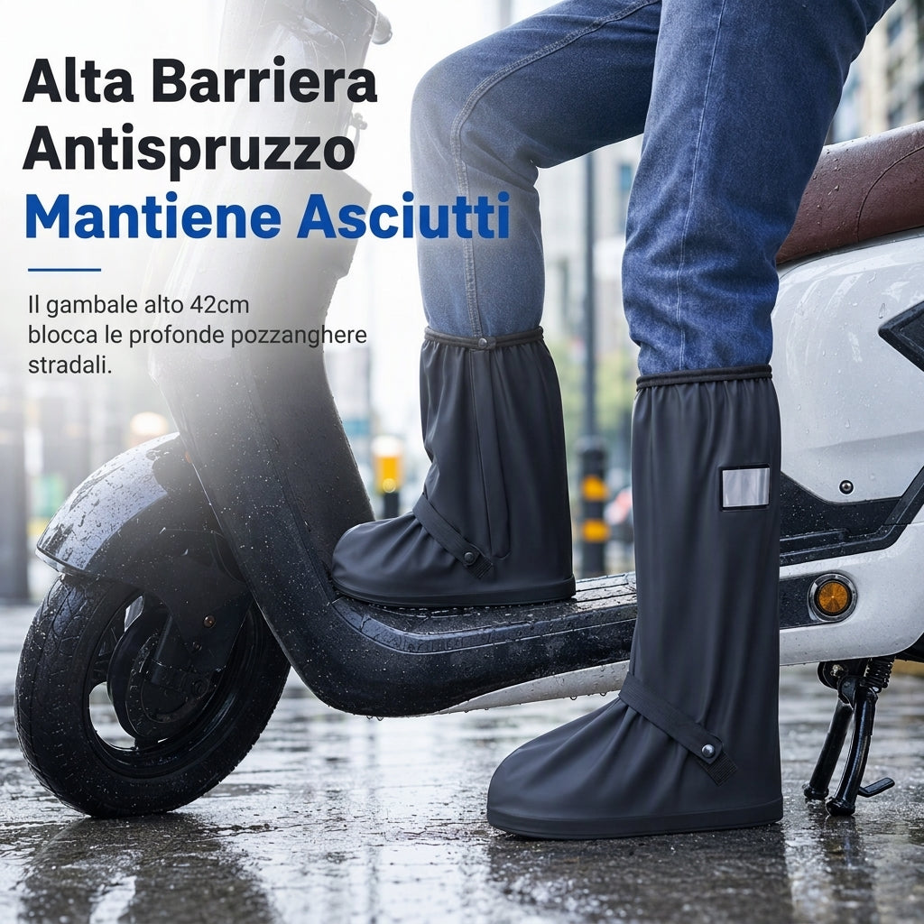 Copriscarpe Impermeabili Alti 42 cm 🌧️🛵🚶‍♂️