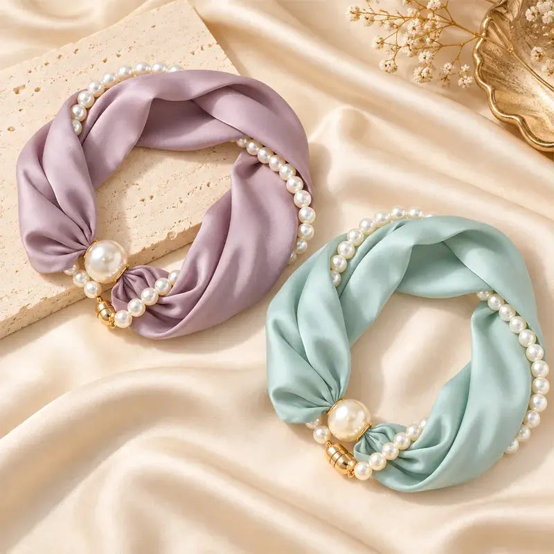 Collana Foulard con Perle 💐