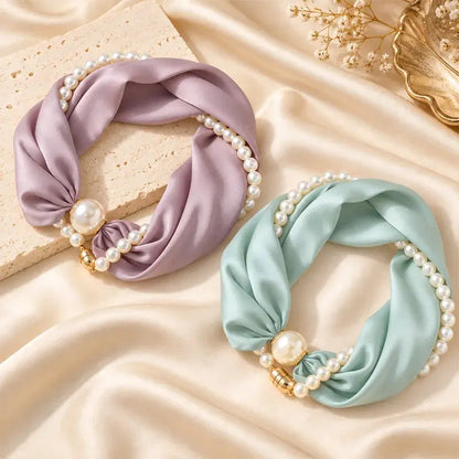 Collana Foulard con Perle 💐