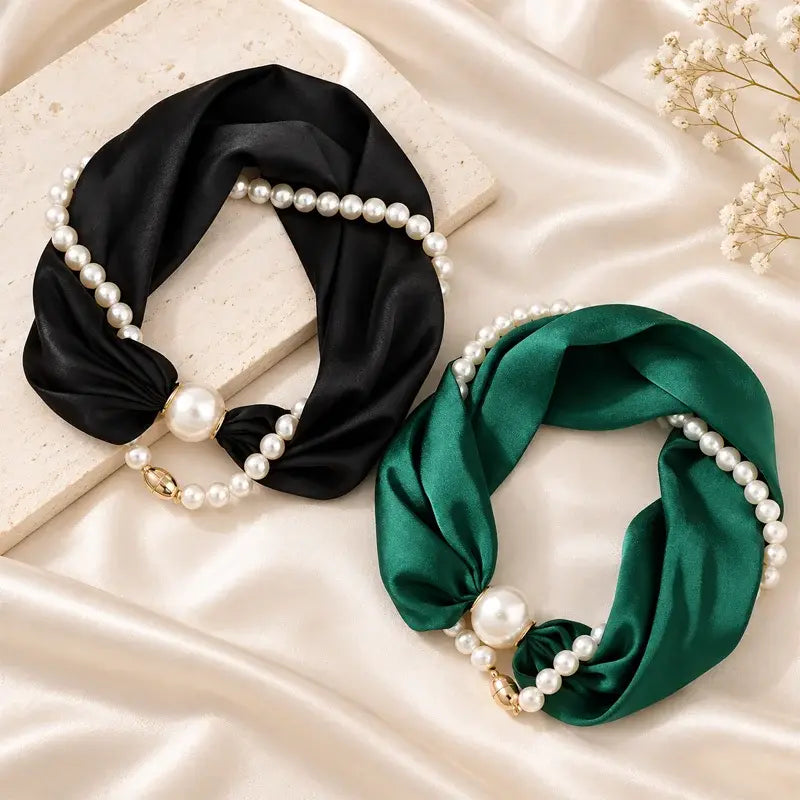 Collana Foulard con Perle 💐