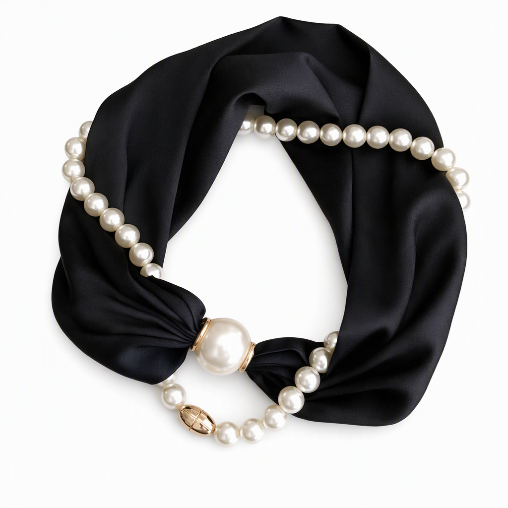 Collana Foulard con Perle 💐
