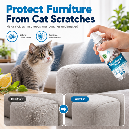 Spray disabituante antigraffio per gatti e cani 🐾🏠👜 Aroma agrumato, applicazione localizzata senza macchiare pelle e tessuti, disabituando gli animali a graffiare scarpe, borse e arredi per mantenere integri i tuoi oggetti.