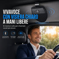 Vivavoce Bluetooth per visierino parasole auto 🔊📱⚡