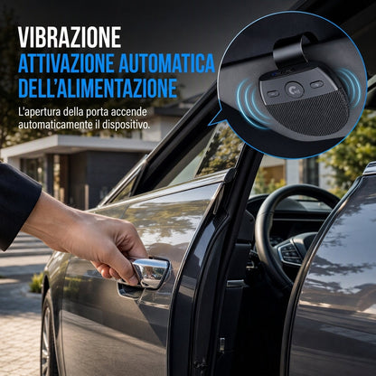 Vivavoce Bluetooth per visierino parasole auto 🔊📱⚡