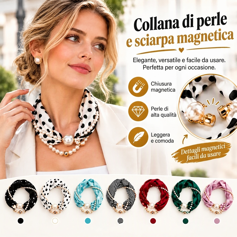 Collana Foulard con Perle 💐