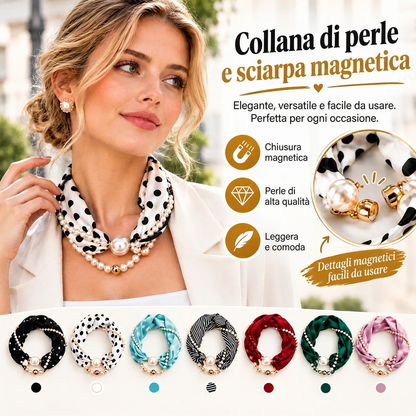 Collana Foulard con Perle 💐