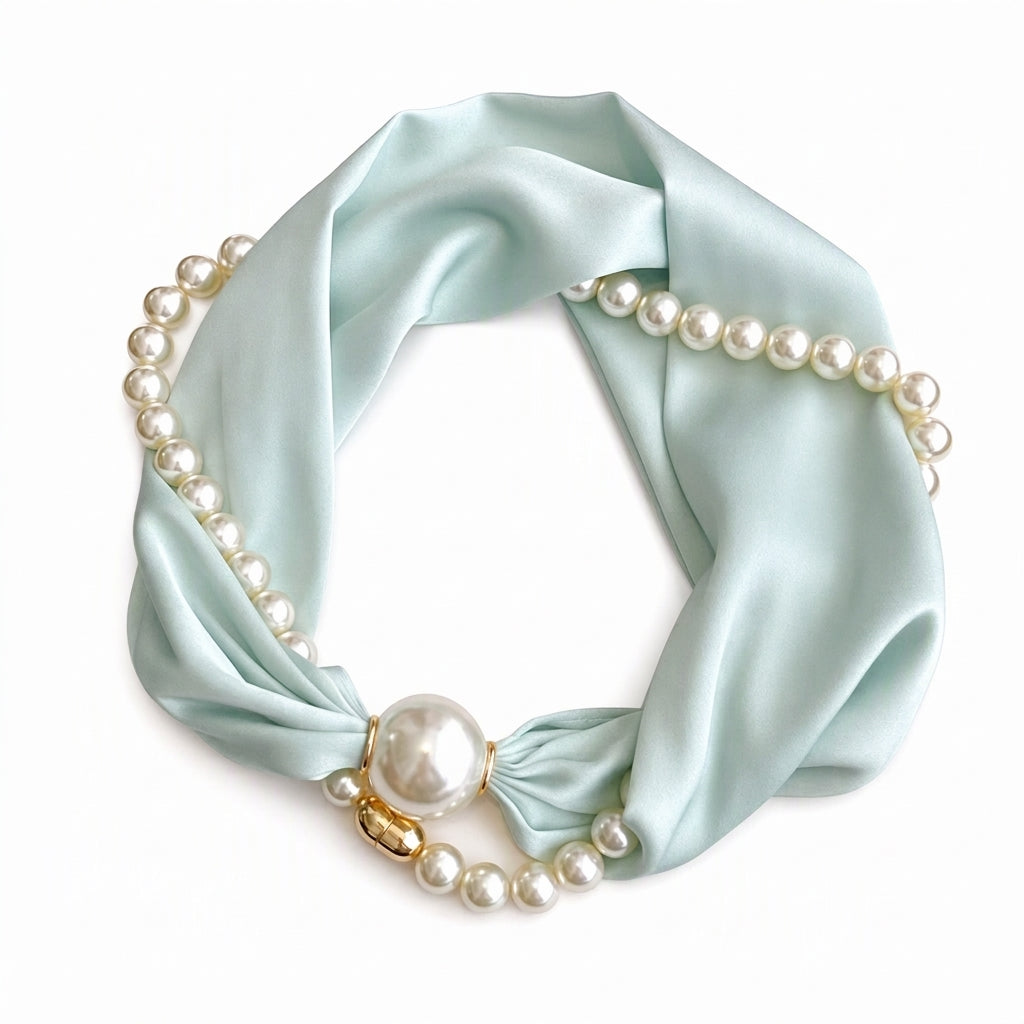 Collana Foulard con Perle 💐