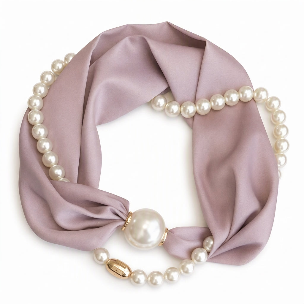 Collana Foulard con Perle 💐